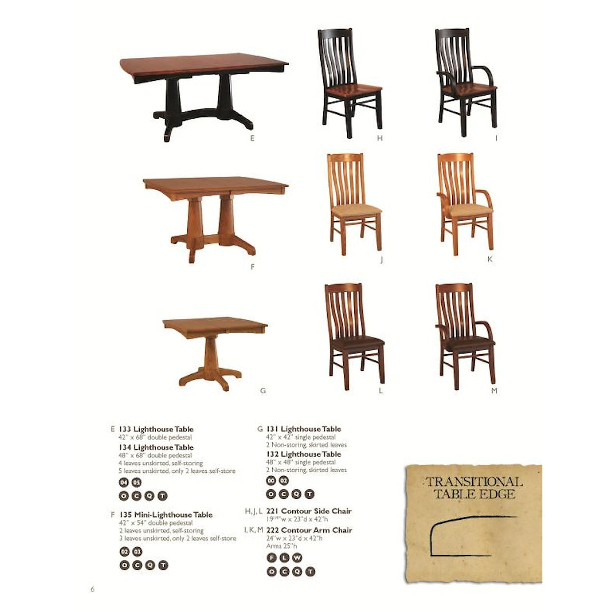 Oakwood Industries Casual Dining Contour Side Chairs