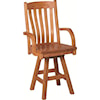 Oakwood Industries Casual Dining Contour Arm Barstool