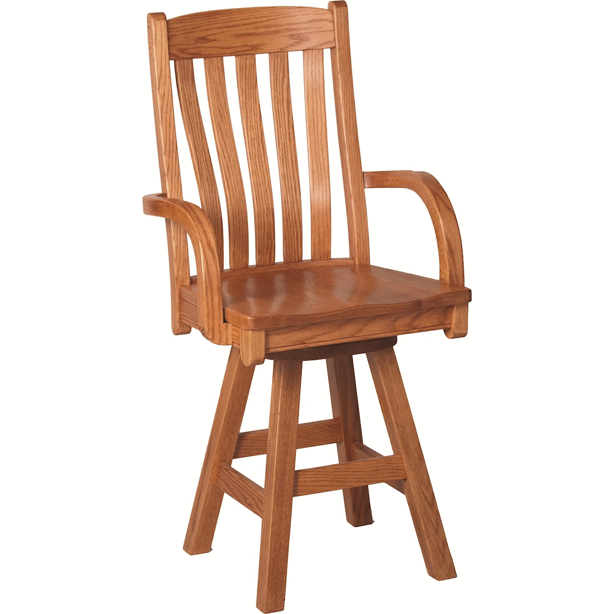 Oakwood Industries Casual Dining Contour Arm Barstool