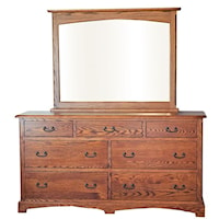 7-Drawer Dresser and Rectangular Mirror Combination
