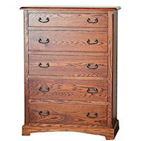 5-Drawer Chest of Drawers with Bracket Feet