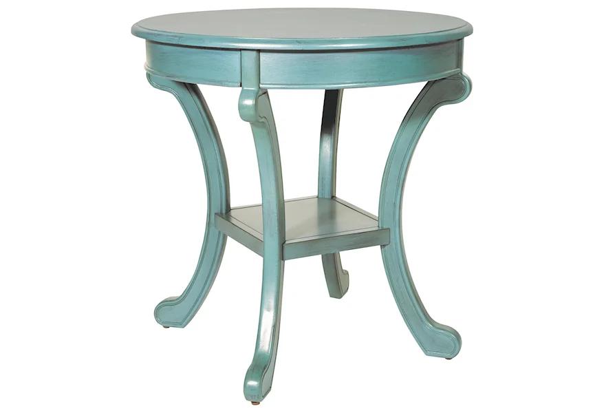 Accent Tables Caribbean Blue Chairside Table by Office Star at Sam's Furniture Outlet