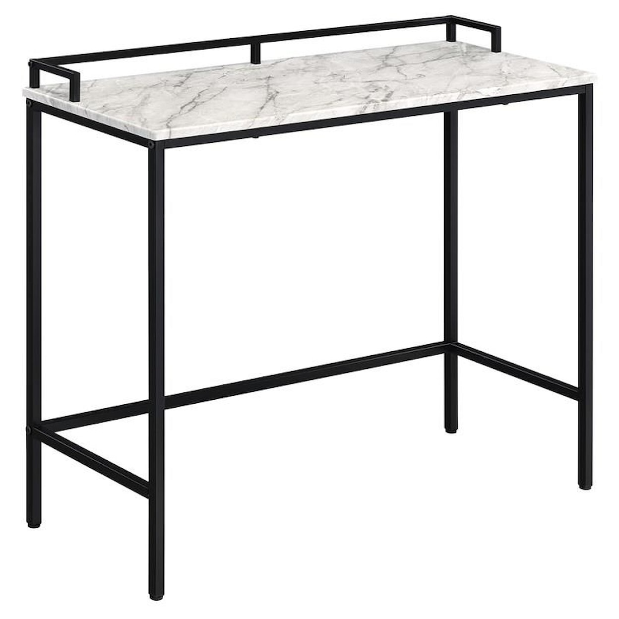 Office Star Brighton Marble Faux Marble Console Table