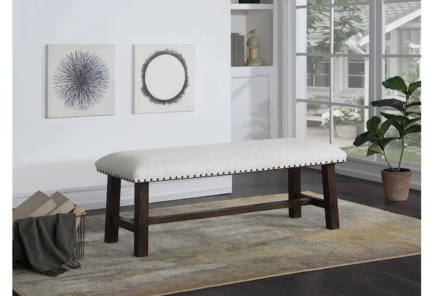 Callen Linen Upholstered Bench by Office Star at Sam Levitz Furniture