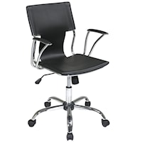 Chrome Office Chair with PVC Upholstery