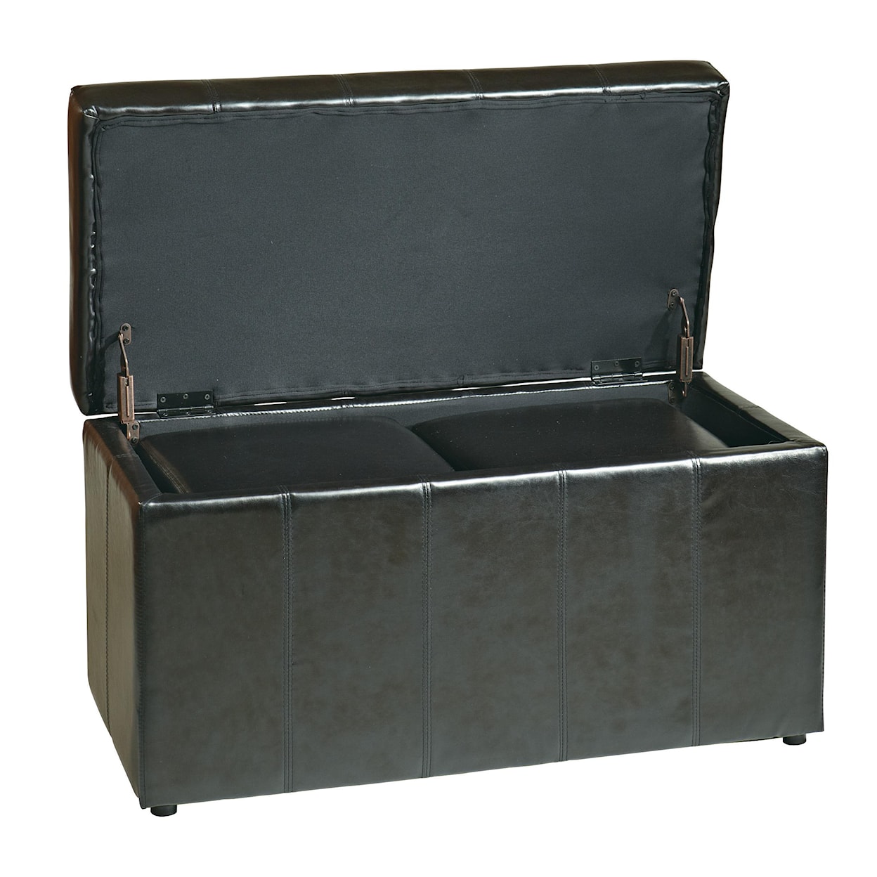 Office Star Metro  Storage Ottoman with Dual Cubes