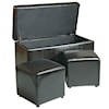 Office Star Metro  Storage Ottoman with Dual Cubes