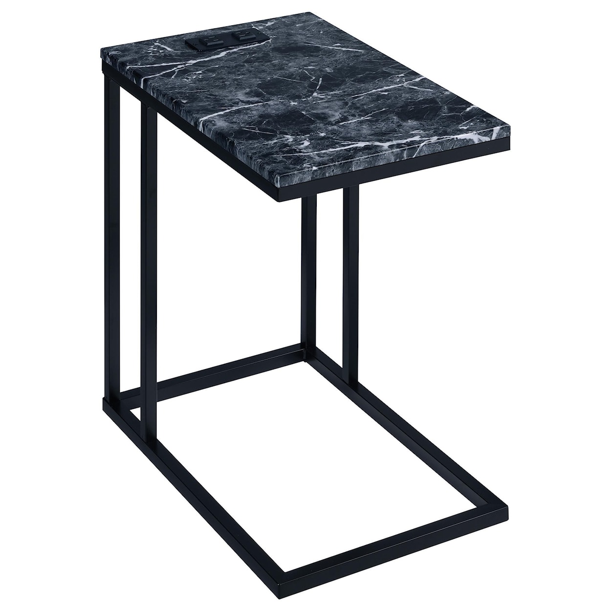 Office Star Norwich Black Chairside Table