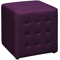 Fabric Cube w/ Tufted Sides