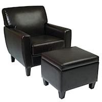 Chair & Storage Ottoman