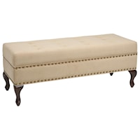 Victoria Tufted Bench in Traditional Furniture Style