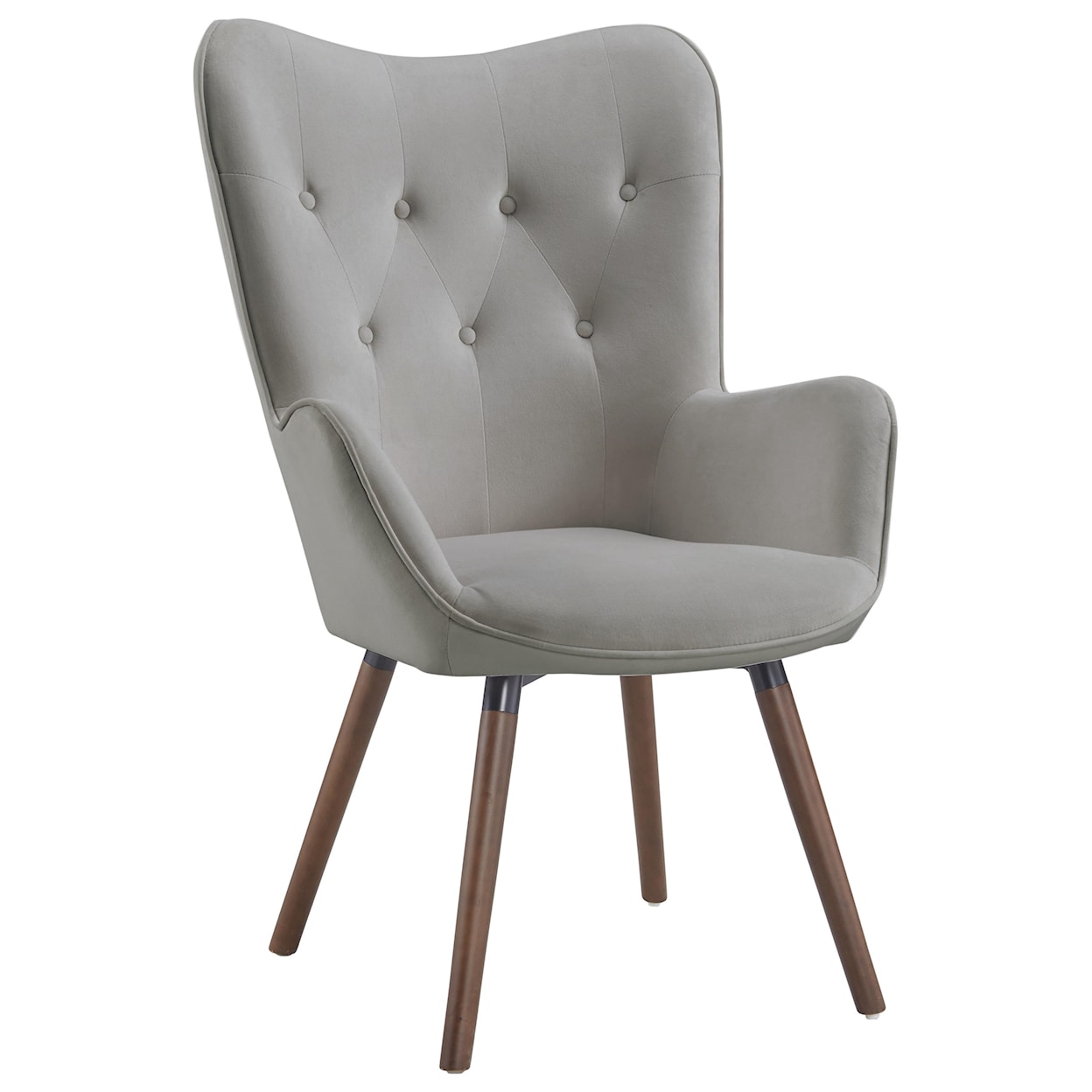 Offshore Furniture Source Chairs Grey Velvet Accent Chair