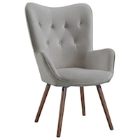 Grey Velvet Accent Chair