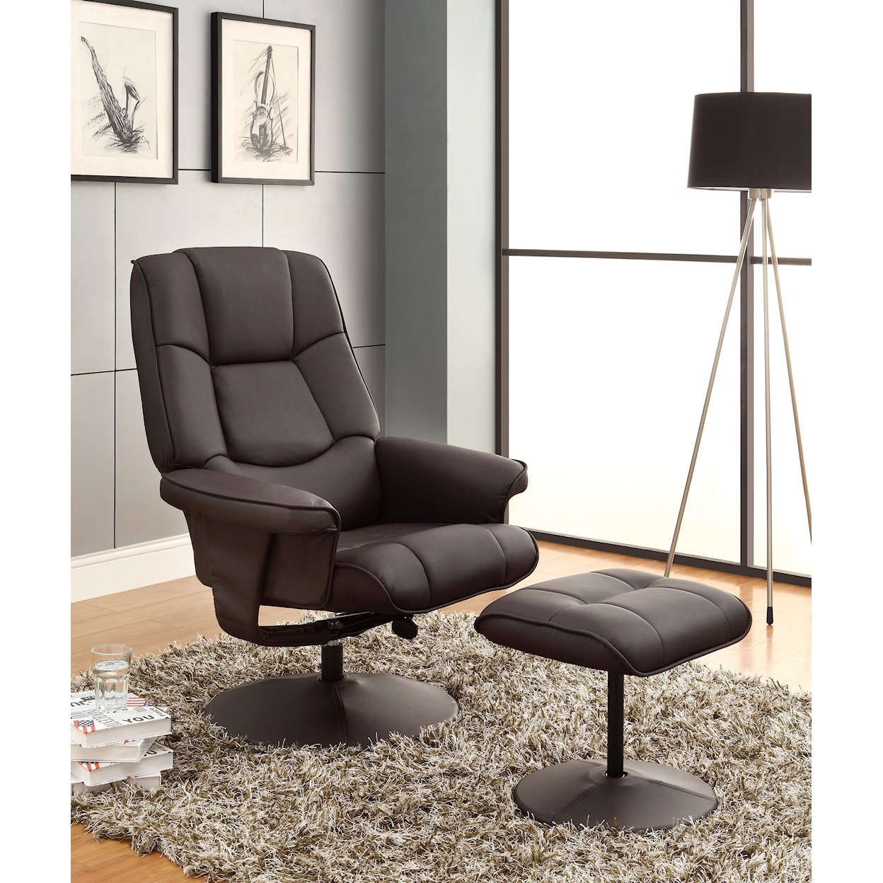 Offshore Furniture Source TG-8021 Recliner with Ottoman