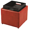 Offshore Furniture Source Traci Red Flip Top Storage Cube
