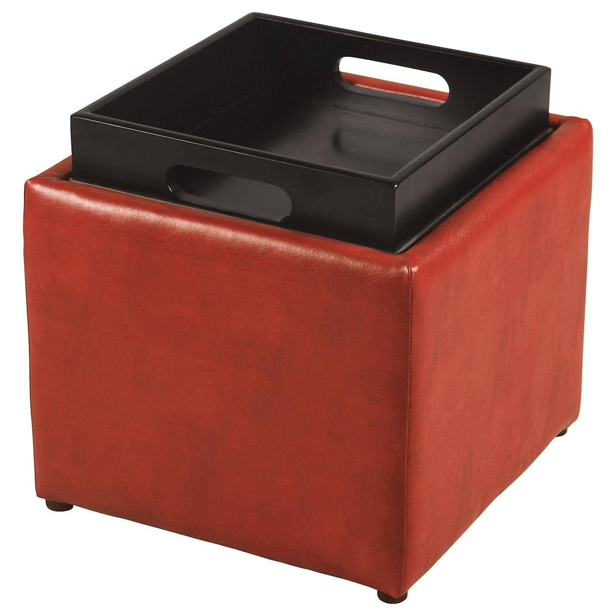 Offshore Furniture Source Traci Red Flip Top Storage Cube