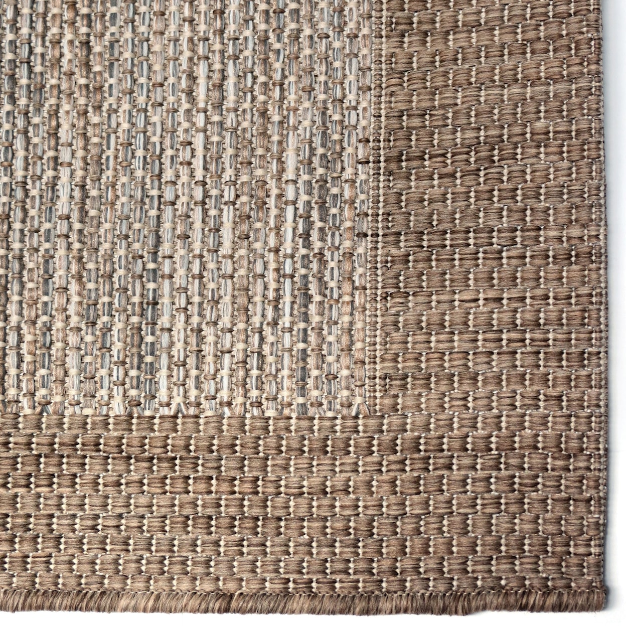 Orian Rugs Breeze Admiral Sky Gray/ Brown 5'1" x 7'6" Rug