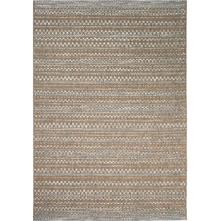 Aegean dark blue/ brown 7'7" x 10'10" Rug