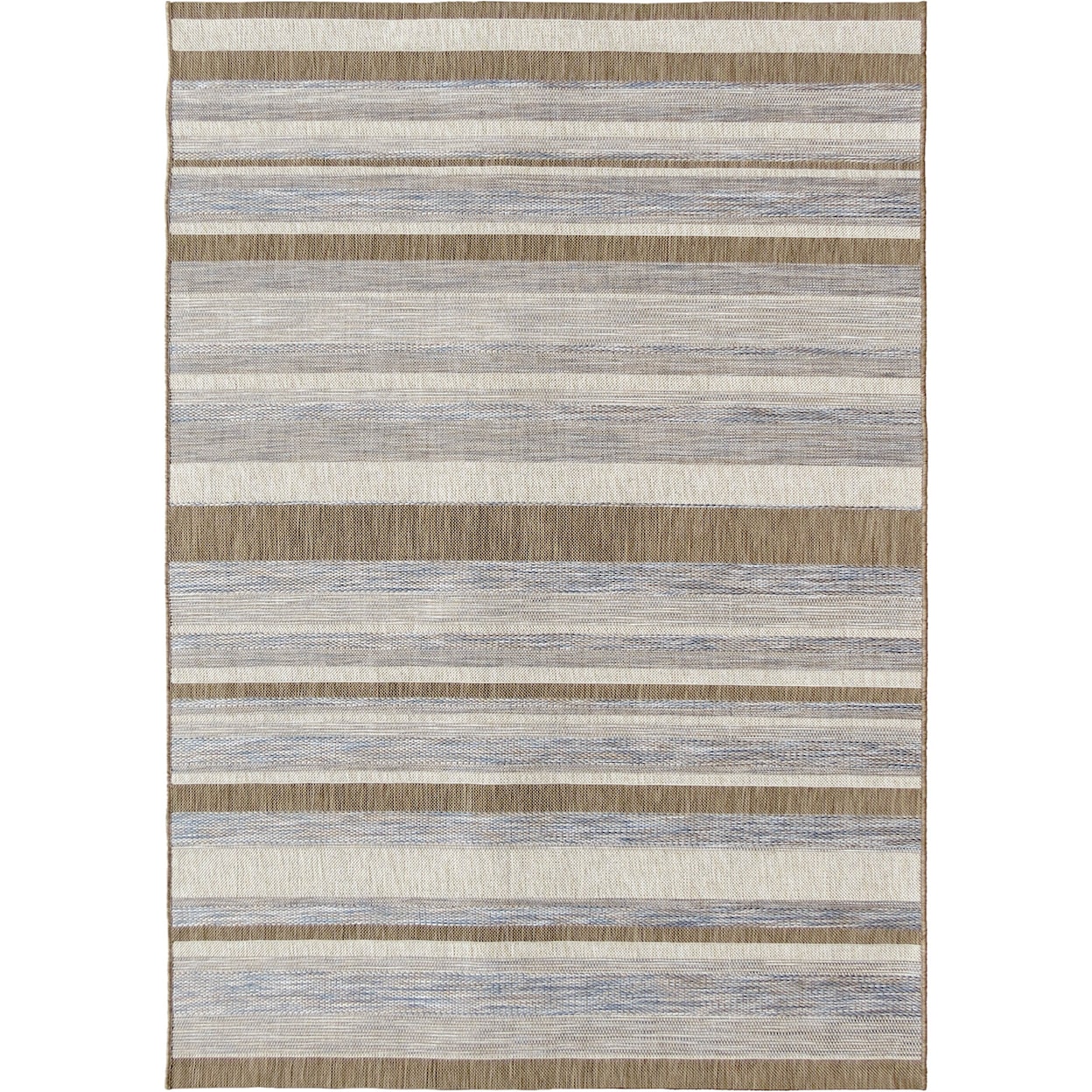 Orian Rugs Breeze Casual stripe mink/raw blue 7'7" x 10'10" Ru