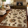 Orian Rugs Elegant Revival Frazier Beige White 5'3" x 7'6" Rug