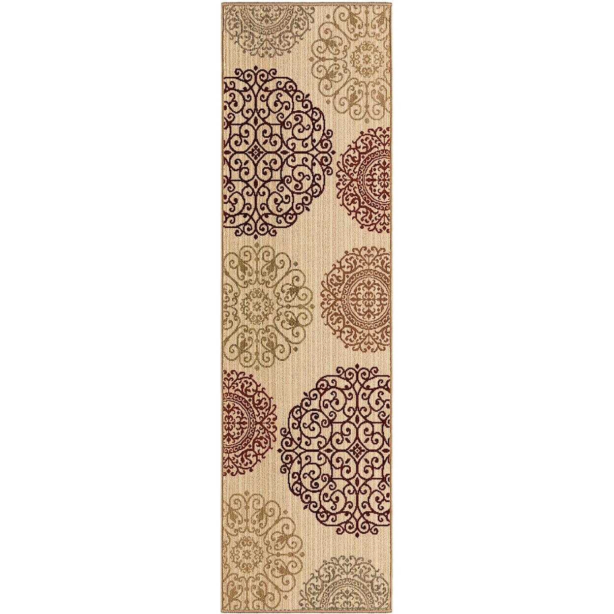 Orian Rugs Elegant Revival Eton White 2'3" x 8' Rug