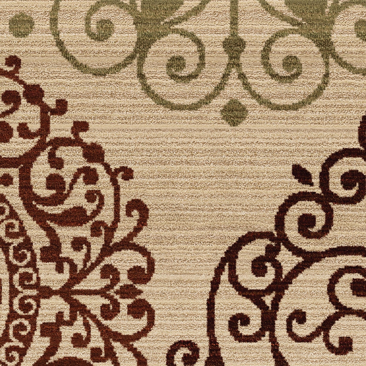 Orian Rugs Elegant Revival Eton White 5'3" x 7'6" Rug