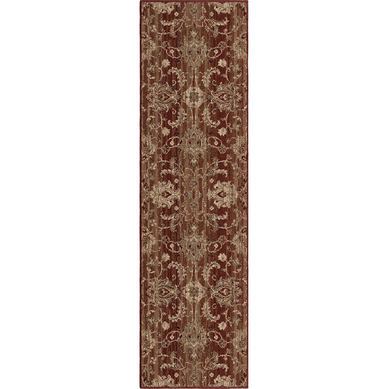 Orian Rugs Elegant Revival Cae Red 2'3" x 8' Rug