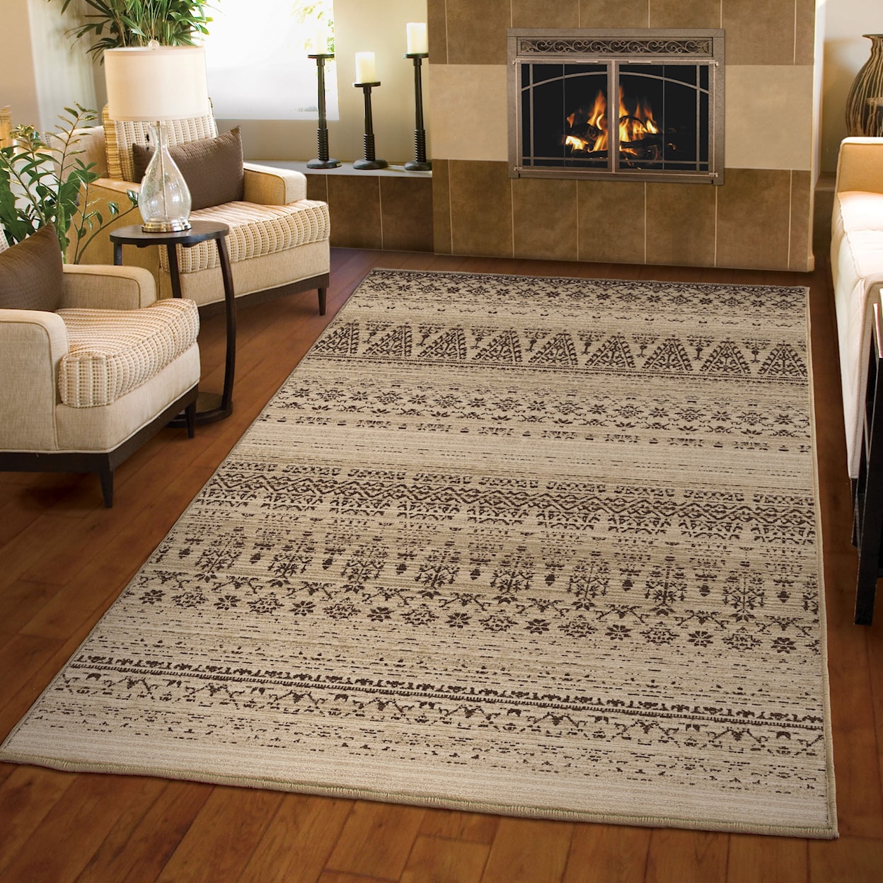 Orian Rugs Elegant Revival Thames Brown 7'10" x 10'10" Rug