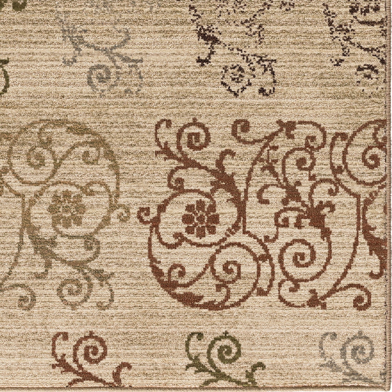 Orian Rugs Elegant Revival Pristina White 5'3" x 7'6" Rug