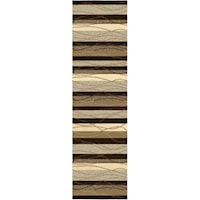 Tonal Stripe Mink 2'3" x 8' Rug