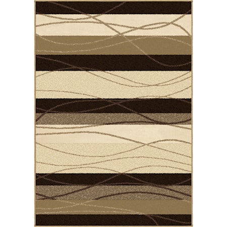 Tonal Stripe Mink 5'2" x 7'6" Rug