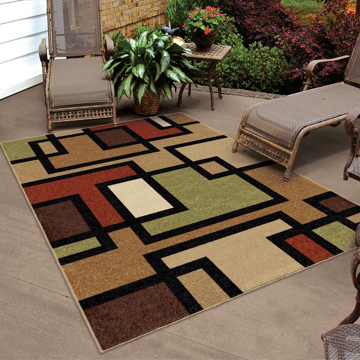 Orian Rugs Four Seasons Turner Multi 5'2" x 7'6" Rug