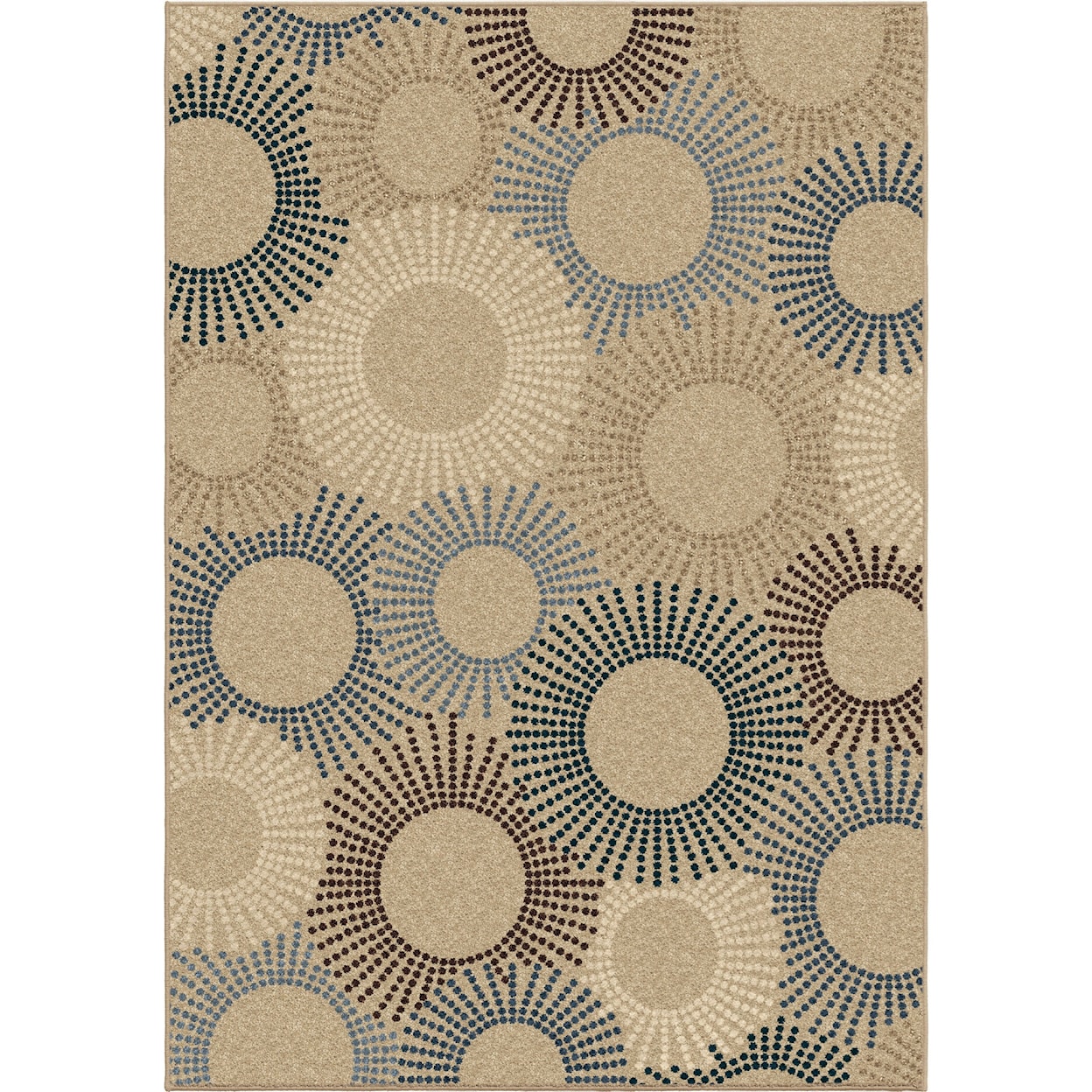 Orian Rugs Four Seasons Ray of Light Beige 5'2" x 7'6" Rug