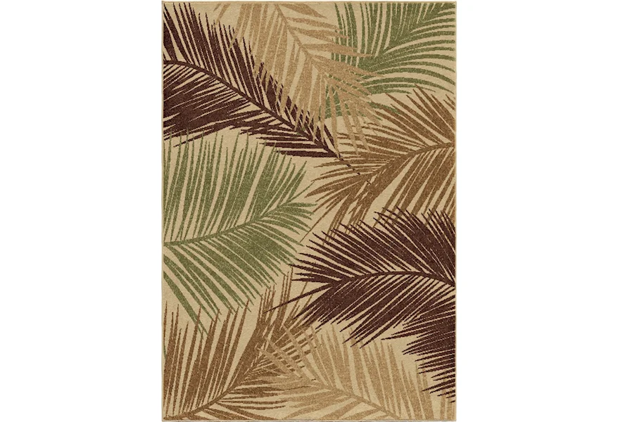 Four Seasons Bungalow Palms Bisque 7'8" x 10'10" Rug by Orian Rugs at Mueller Furniture