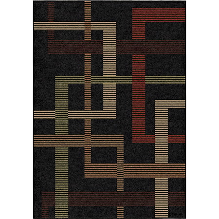 Trenton Black 5'2" x 7'6" Rug