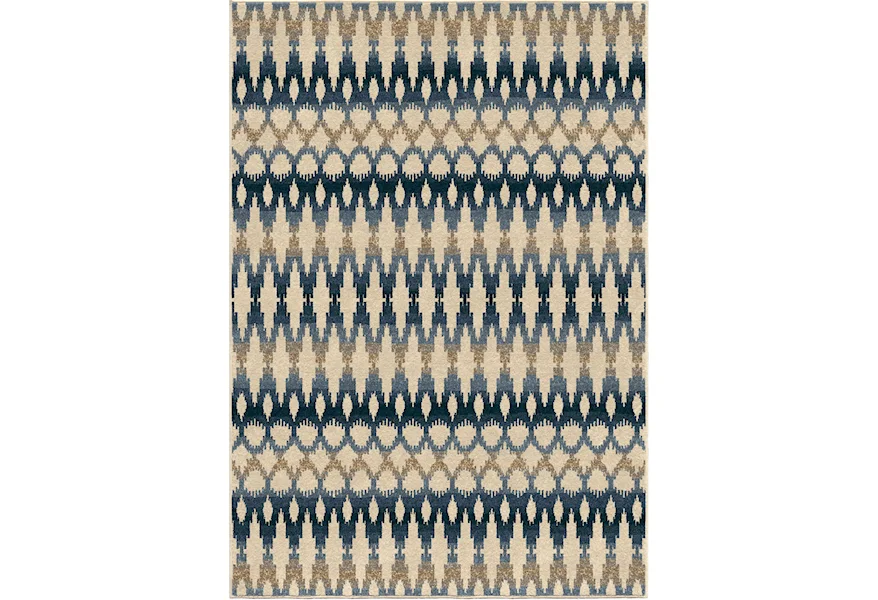 Four Seasons Ikat Ombre Seashell 7'8" x 10'10" Rug by Orian Rugs at Mueller Furniture