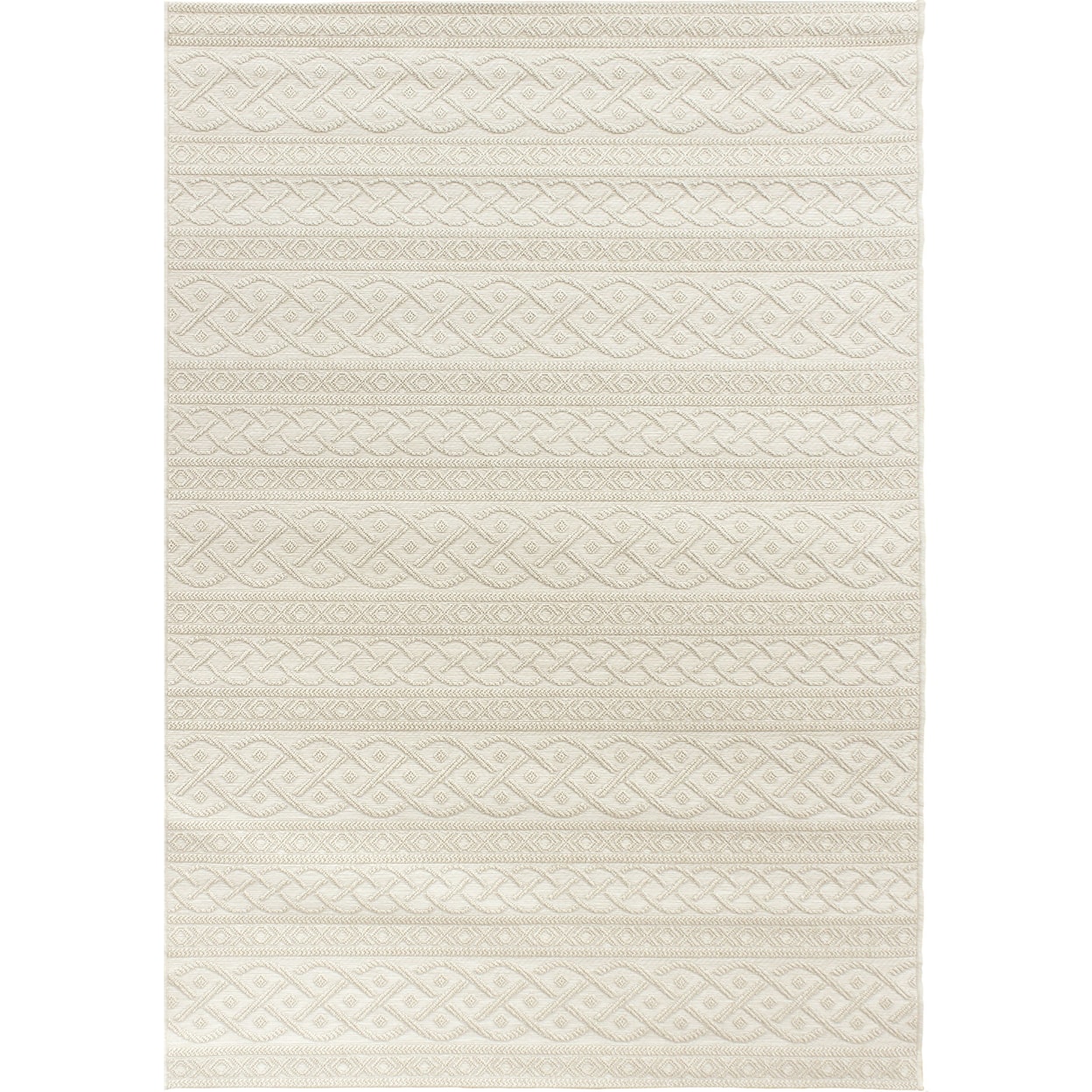 Orian Rugs Jersey Home Organic Cable ivory 5'1" x 7'6" Rug