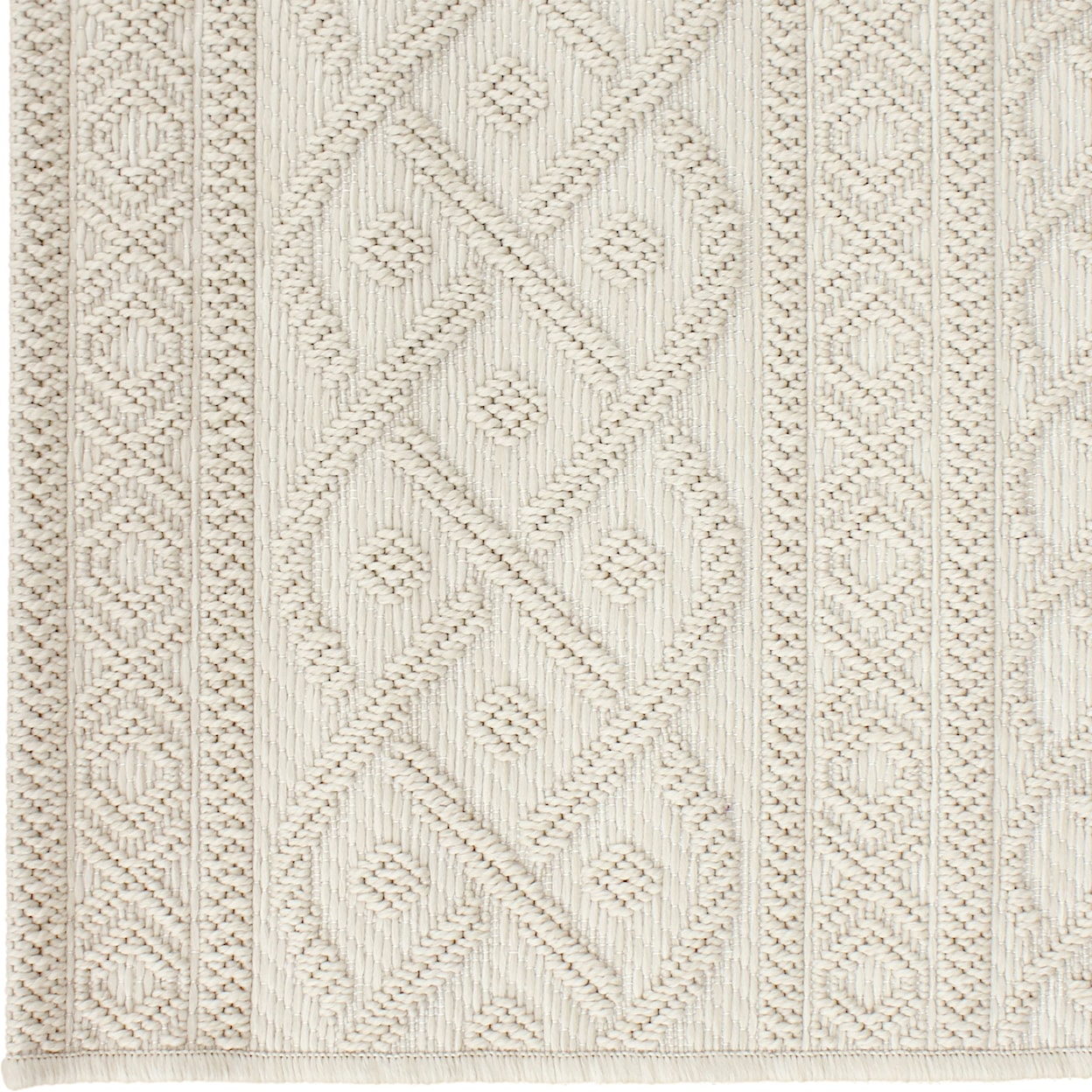 Orian Rugs Jersey Home Organic Cable ivory 5'1" x 7'6" Rug