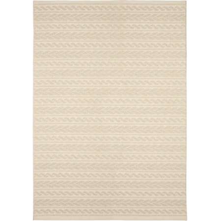 Cableknots ivory 5'1" x 7'6" Rug