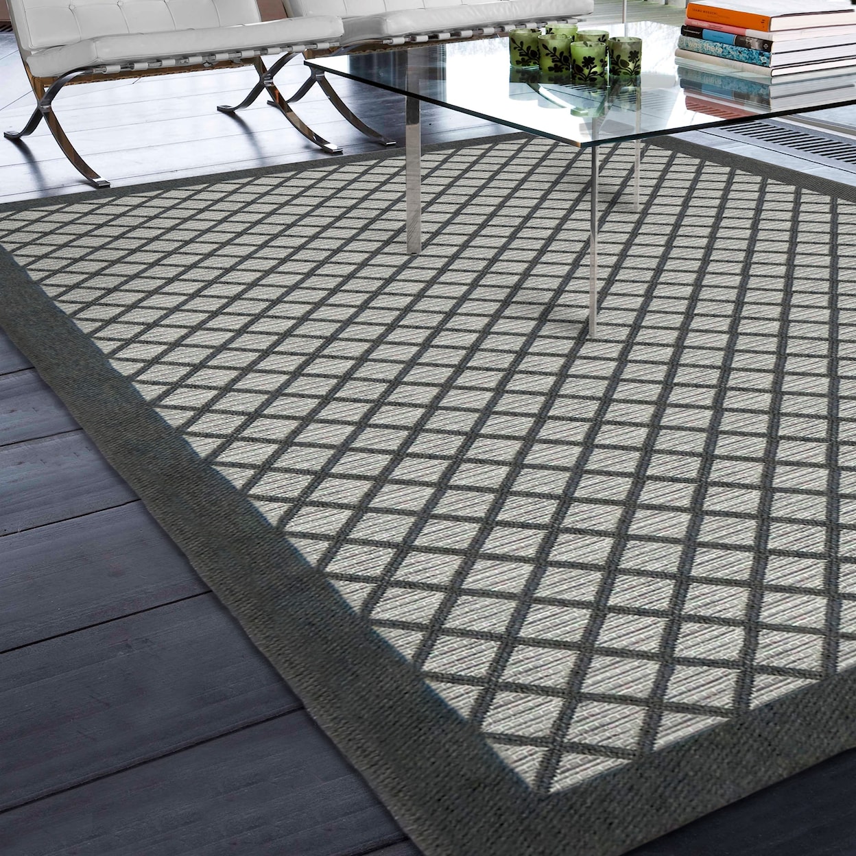 Orian Rugs Jersey Home Fusion Trellis Charcoal 7'7" x 10'10" Rug