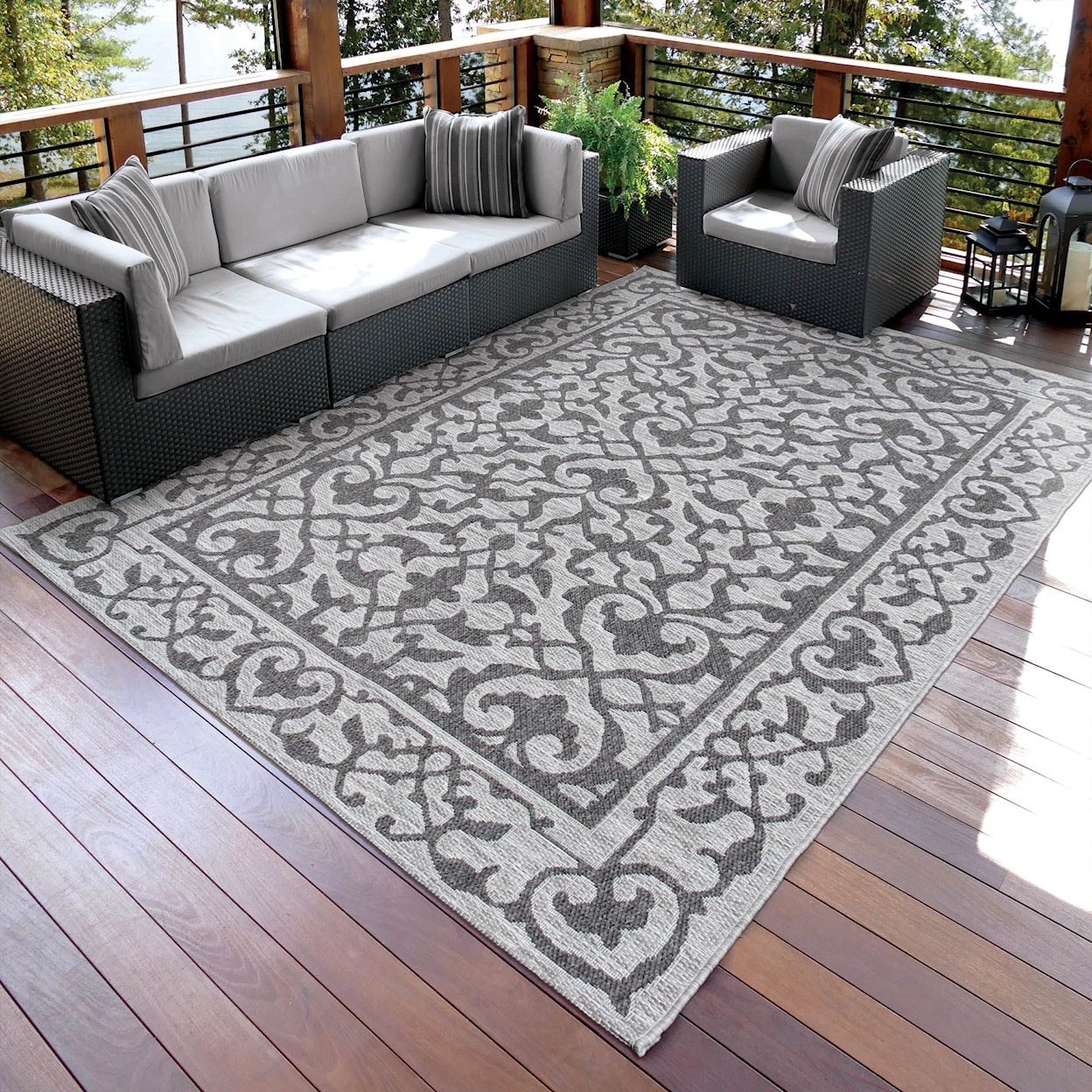 Orian Rugs Jersey Home Simone anthracite/grey 5'1" x 7'6" Rug