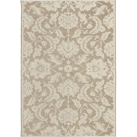 Textured Damask wool/mink 5'1" x 7'6" Rug