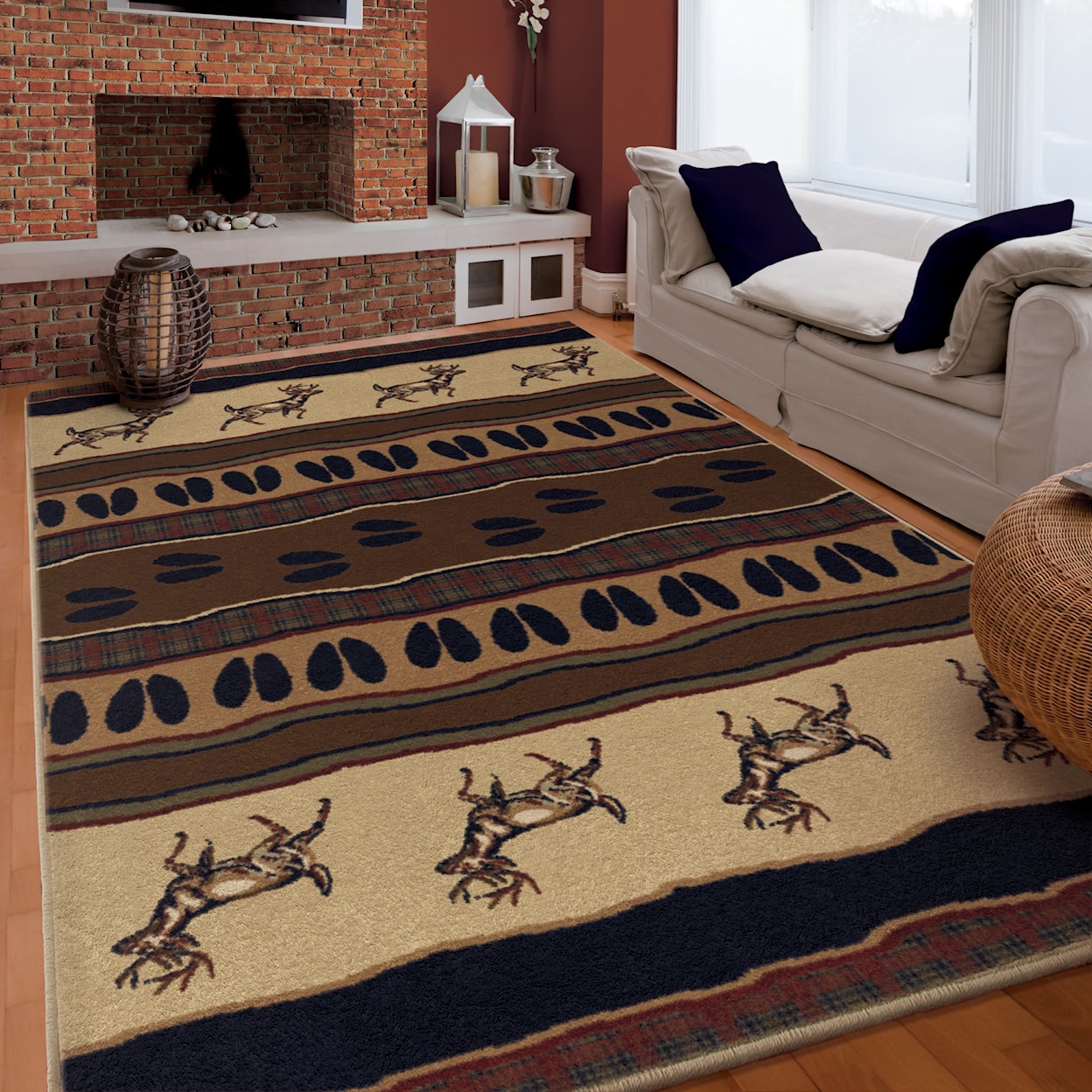 Orian Rugs Oxford Whitetail Parchment 7'10" x 10'10" Rug