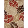 Orian Rugs Radiance Palm Overlay Multi Beige 5'3" x 7'6" Rug