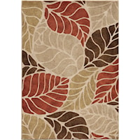 Palm Overlay Multi Beige 5'3" x 7'6" Rug