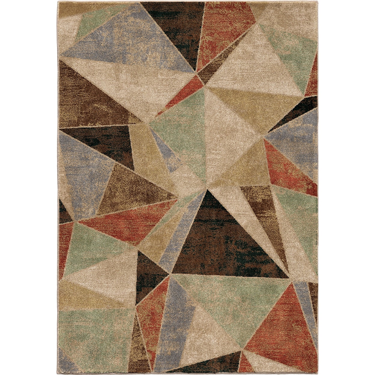 Orian Rugs Radiance Glass Shard Multi 5'3" x 7'6" Rug