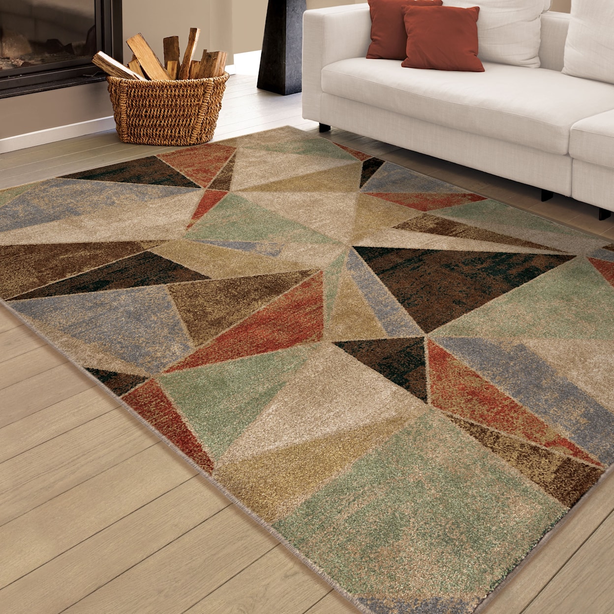 Orian Rugs Radiance Glass Shard Multi 7'10" x 10'10" Rug