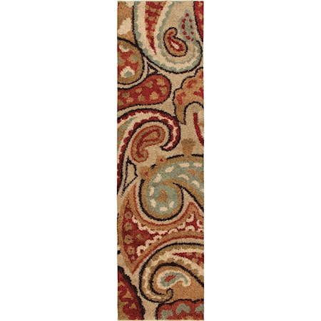 Paisley Multi 2'3" x 8' Rug