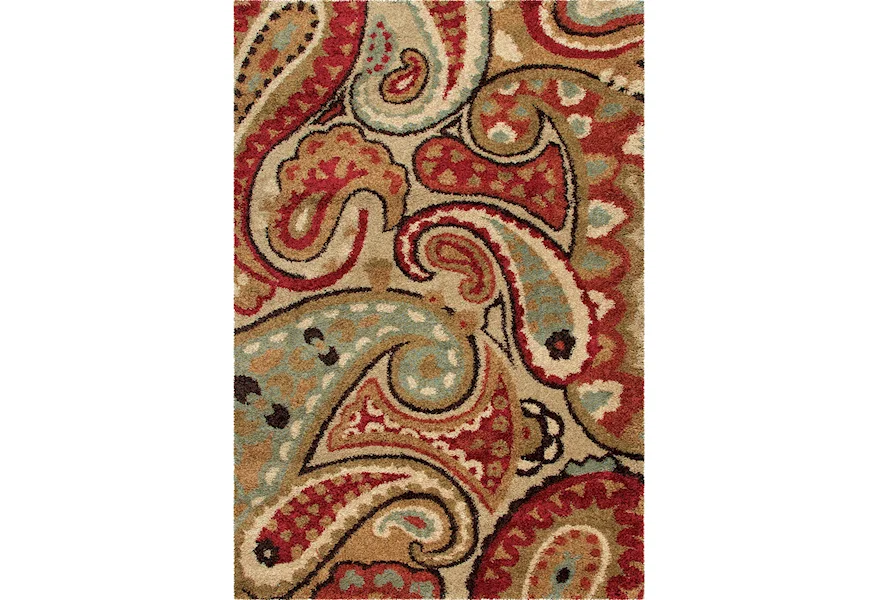 Wild Weave Paisley Multi 5'3" x 7'6" Rug by Orian Rugs at Mueller Furniture