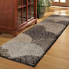 Orian Rugs Wild Weave Oystershell Seal Black 2'3" x 8' Rug